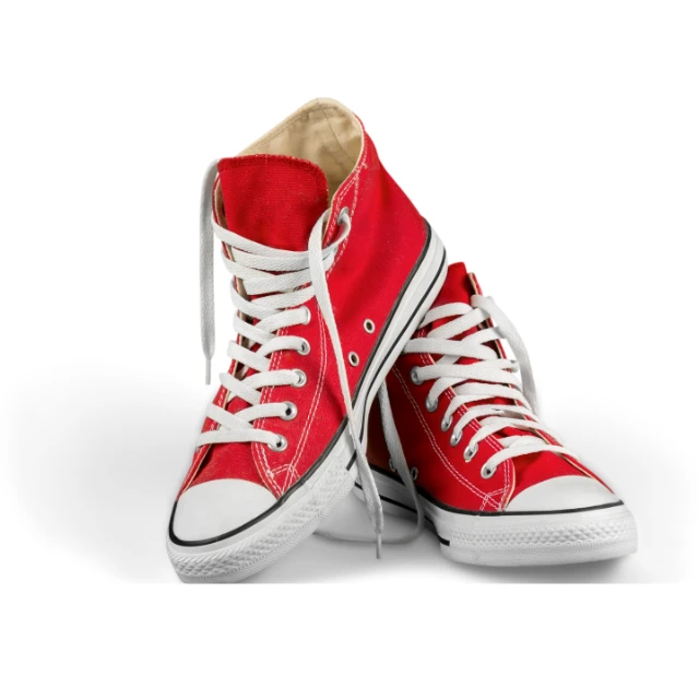 Baskets Montantes Unisex Rouge Confort – Sneakers Toile Style Classique