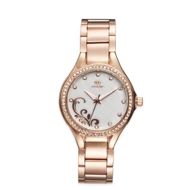 Montre Femme Or Rose Élégante – Bracelet Métal Strass Luxe