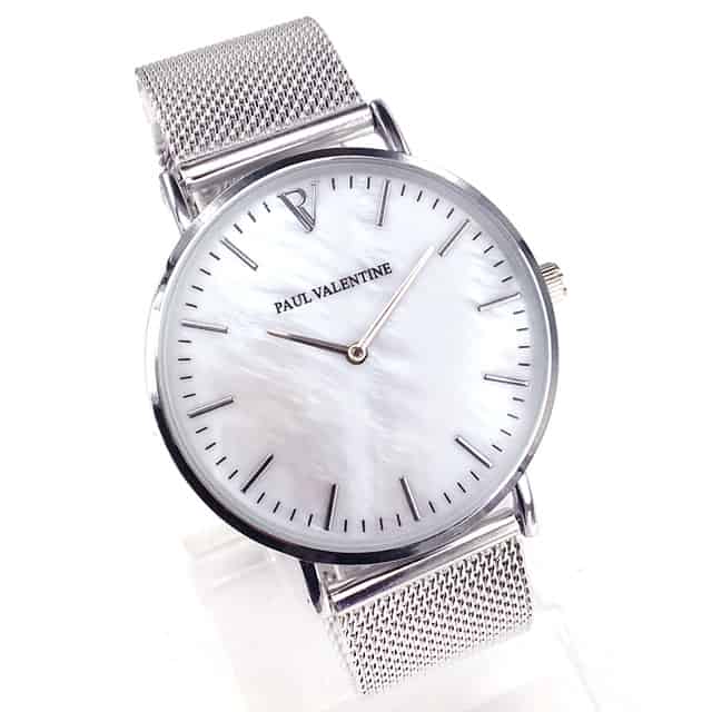 Montre Femme Argent Élégante – Bracelet Maille Fine Style Minimaliste