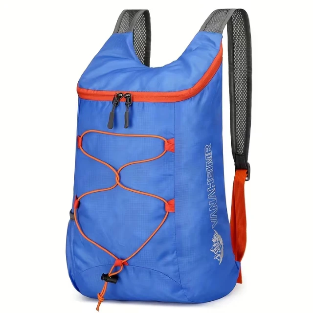 Sac à Dos Sport Orange – Sac Léger Pliable Randonnée Voyage – Image 2
