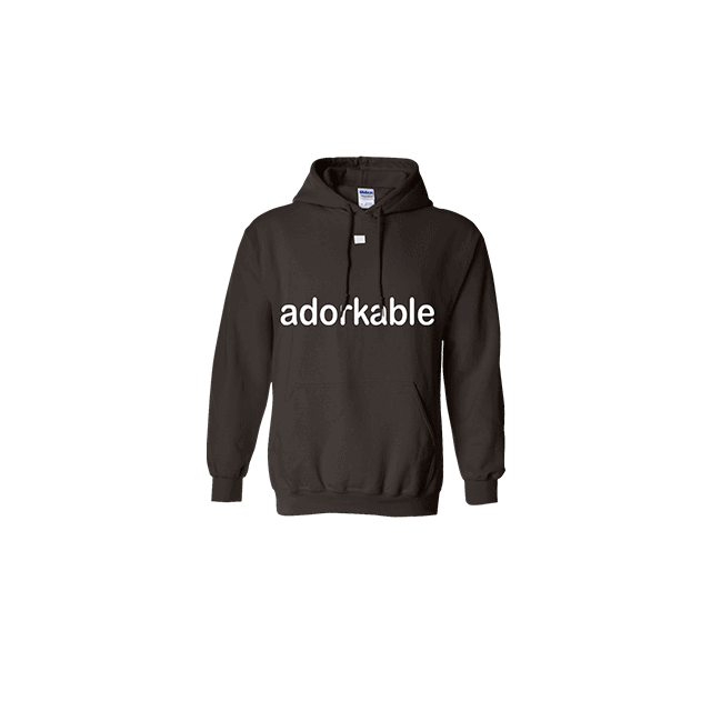Sweat à Capuche Unisex Noir “Adorkable” – Hoodie Tendance Confort